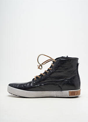 Adidași material neted vârf rotund negru BLACKSTONE bărbat