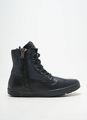 Adidași material neted toc plat până la 3 cm negru BLACKSTONE femeie