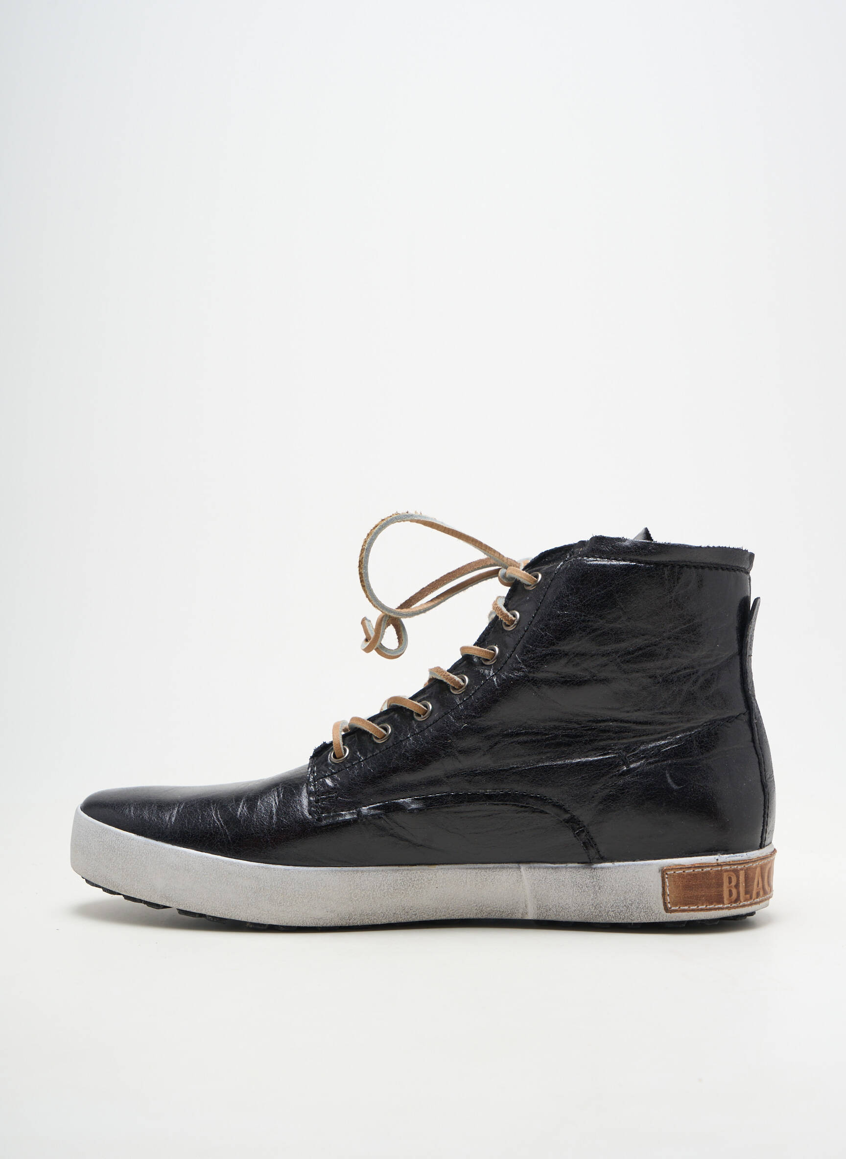 Adidași material neted vârf rotund negru BLACKSTONE bărbat