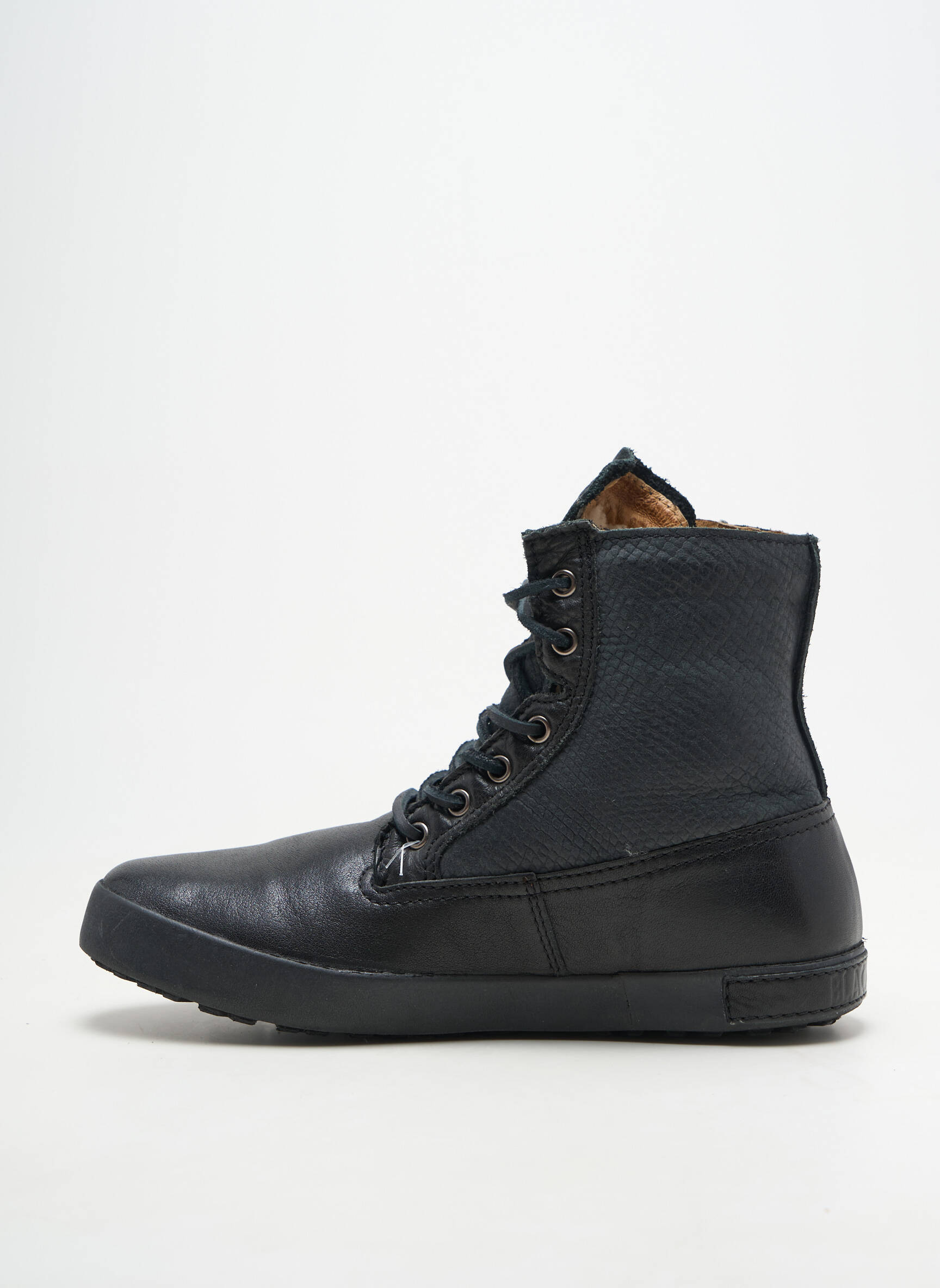 Adidași material neted toc plat până la 3 cm negru BLACKSTONE femeie
