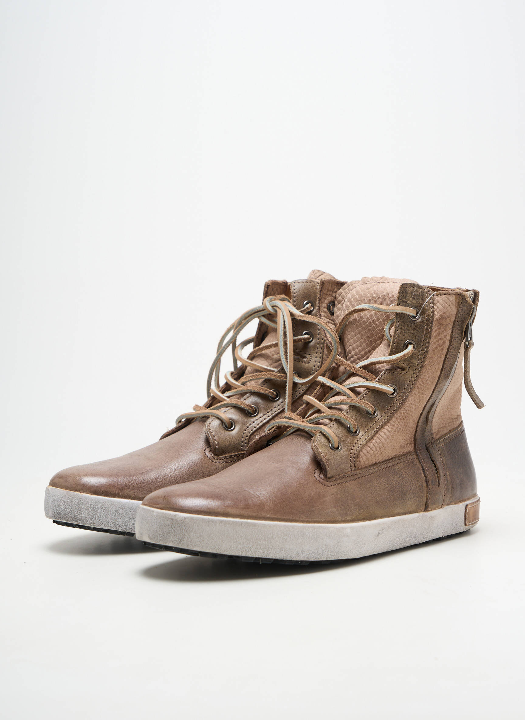 Adidași material neted toc plat până la 3 cm bej BLACKSTONE femeie