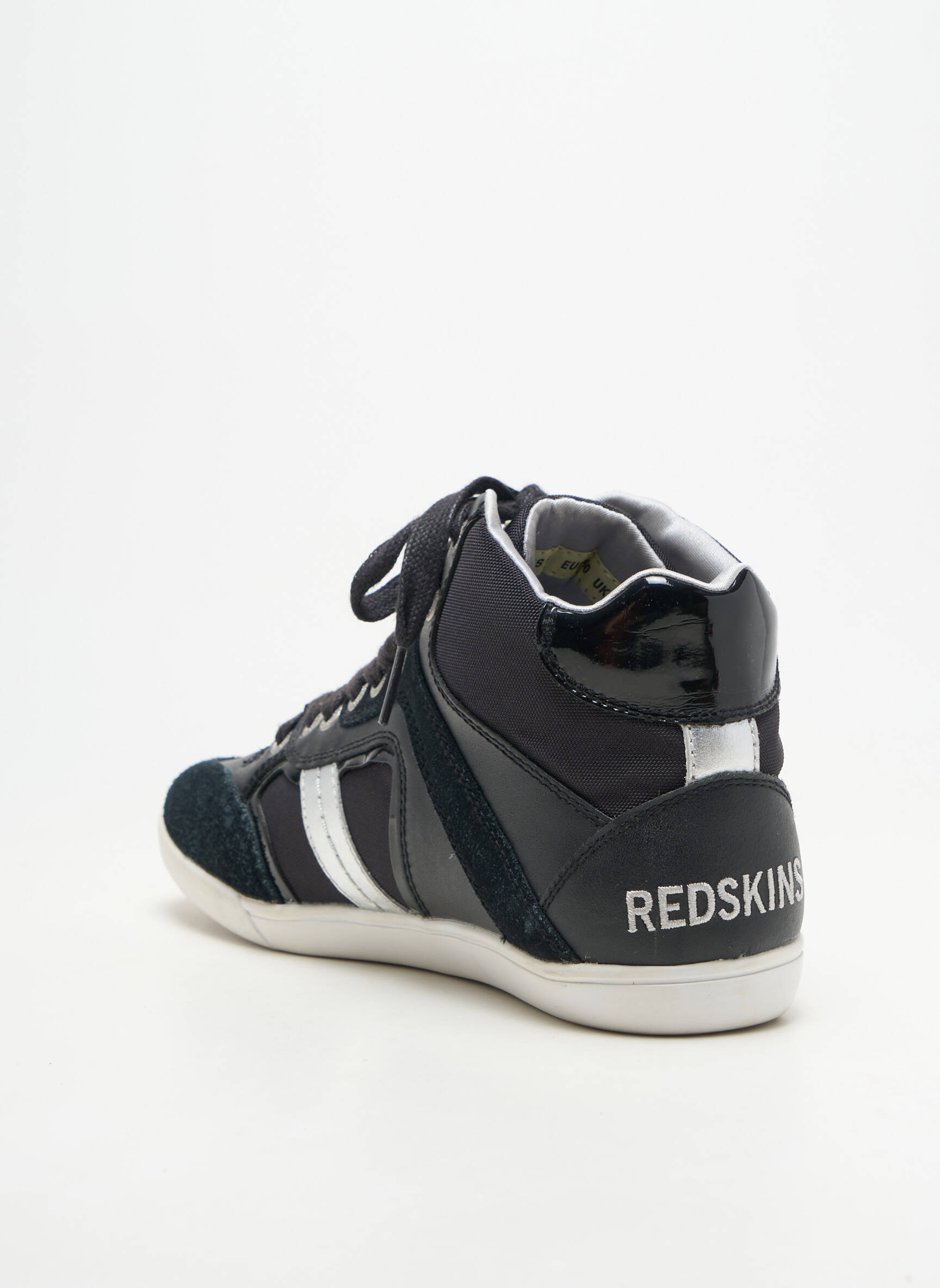 Adidași material neted toc plat până la 3 cm negru REDSKINS femeie