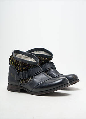 Botine/ghete material neted toc plat până la 3 cm negru BUNKER femeie