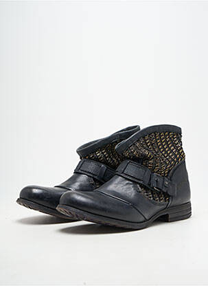 Botine/ghete material neted toc plat până la 3 cm negru BUNKER femeie