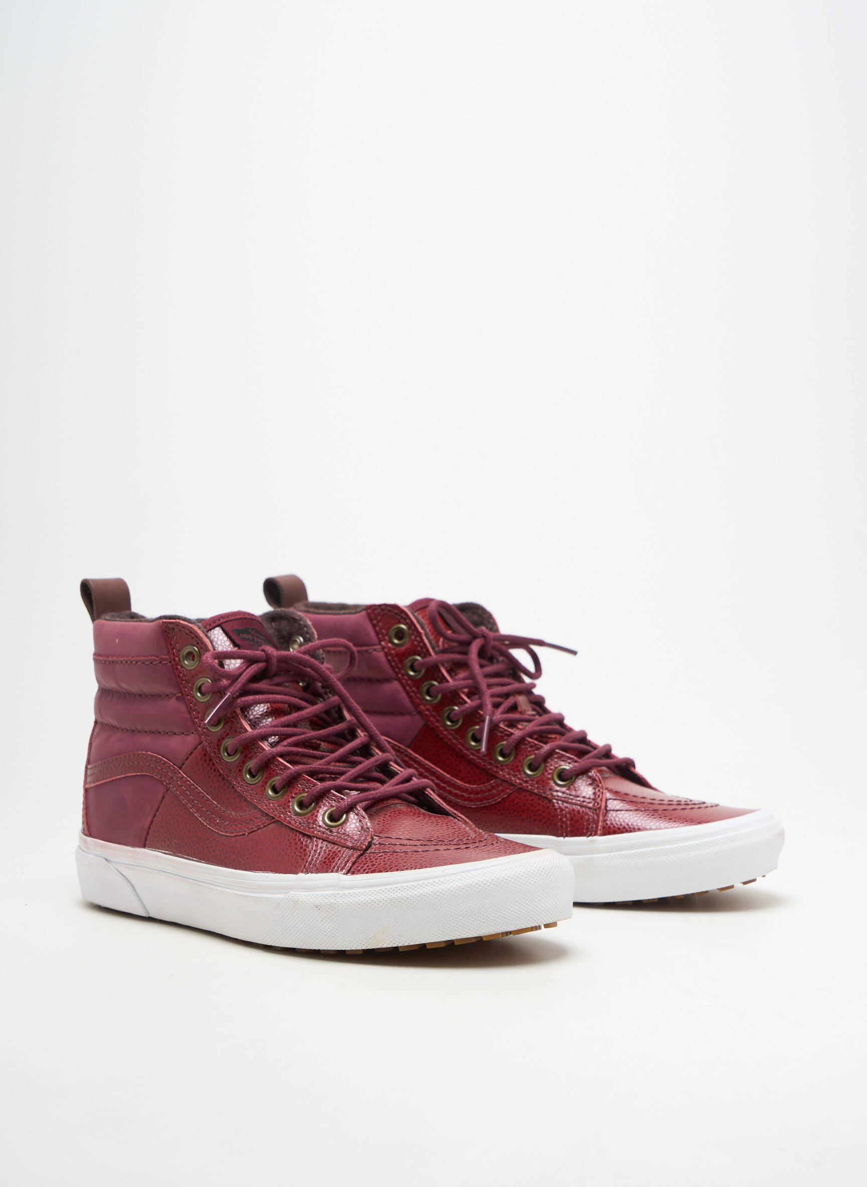 Adidași material neted toc plat până la 3 cm roșu VANS femeie