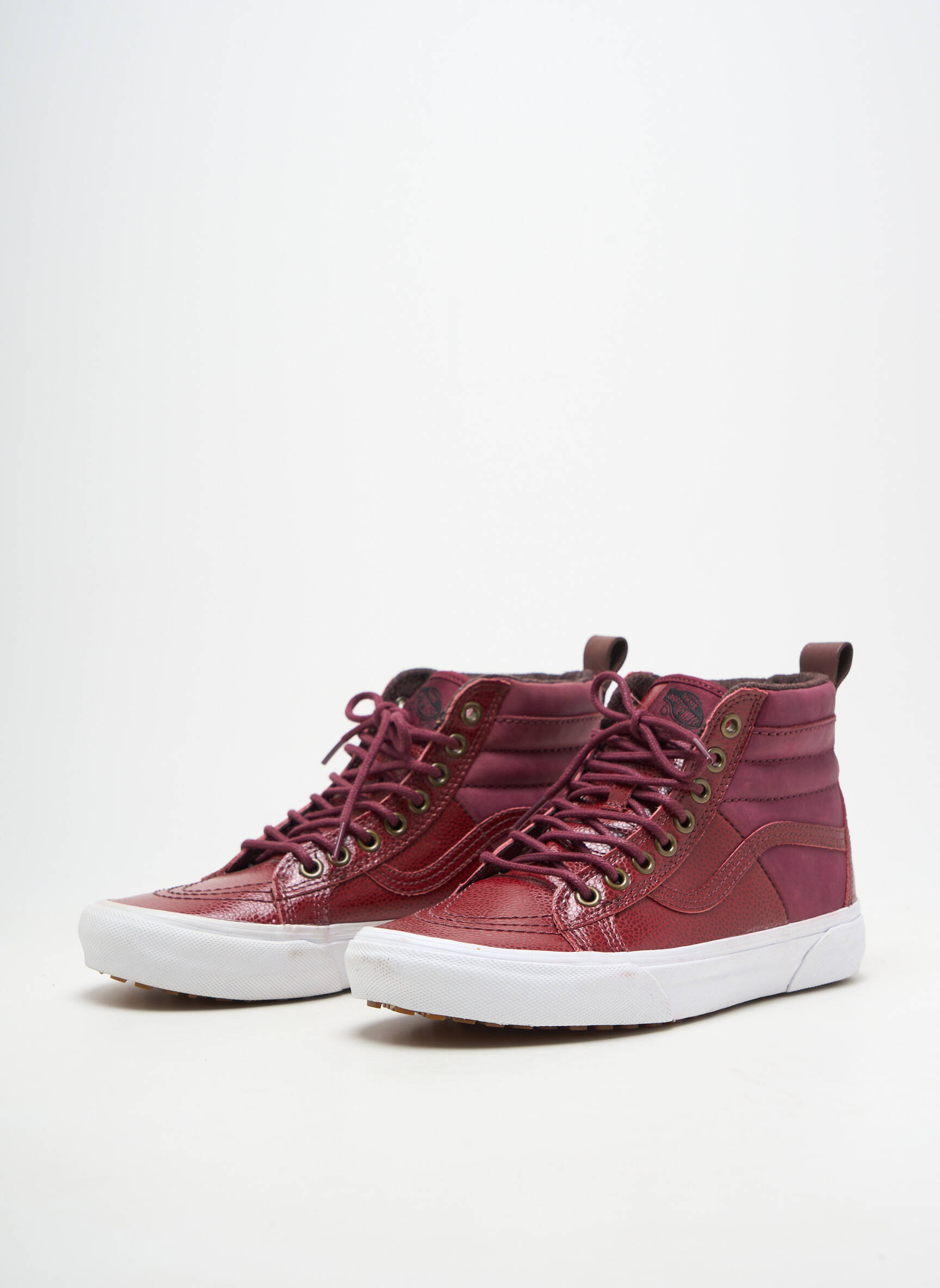 Adidași material neted toc plat până la 3 cm roșu VANS femeie