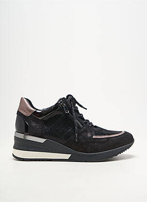 Adidași vârf rotund toc de 4 la 6 cm negru GEO-REINO femeie