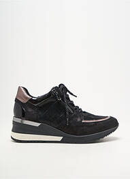 Adidași vârf rotund toc de 4 la 6 cm negru GEO-REINO femeie