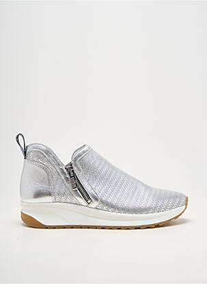 Adidași material neted toc plat până la 3 cm argintiu VADDIA femeie