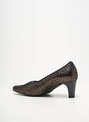 Pantofi cu toc cubanez toc de 4 la 6 cm negru GEO-REINO femeie