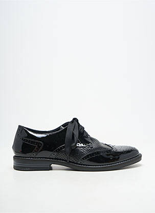 Derby-uri material neted toc plat până la 3 cm negru MYMA femeie