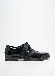 Derby-uri material neted toc plat până la 3 cm negru MYMA femeie