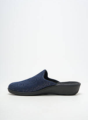 Papuci/pantofi de casă vârf rotund toc plat până la 3 cm albastru ROMIKA femeie