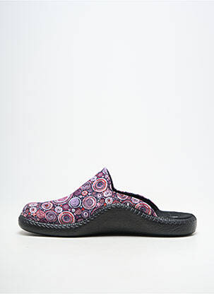 Papuci/pantofi de casă vârf rotund toc plat până la 3 cm violet ROMIKA femeie
