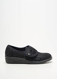 Papuci/pantofi de casă închidere cu arici toc plat până la 3 cm negru ROMIKA femeie