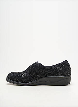 Papuci/pantofi de casă închidere cu arici toc plat până la 3 cm negru ROMIKA femeie