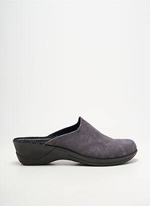 Papuci/pantofi de casă vârf rotund toc plat până la 3 cm gri ROMIKA femeie