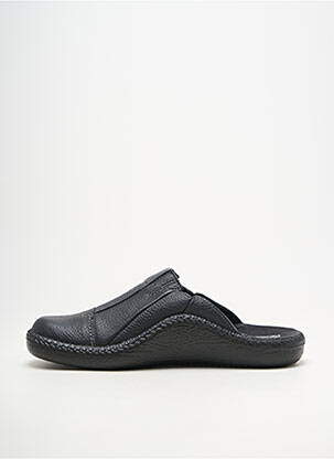 Papuci/pantofi de casă material neted vârf rotund negru WESTLAND bărbat