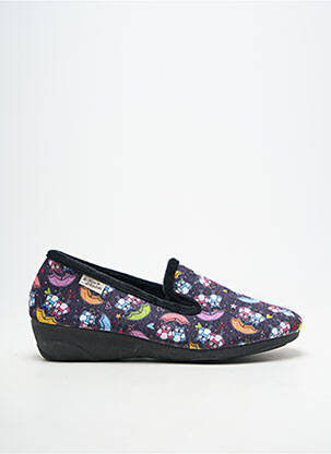 Papuci/pantofi de casă vârf rotund toc de 4 la 6 cm negru LA MAISON DE L'ESPADRILLE femeie