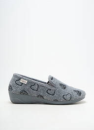 Papuci/pantofi de casă vârf rotund toc de 4 la 6 cm gri LA MAISON DE L'ESPADRILLE femeie