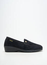 Papuci/pantofi de casă țesătură catifea toc plat până la 3 cm negru SEMELFLEX femeie