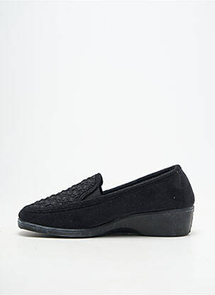 Papuci/pantofi de casă vârf rotund toc plat până la 3 cm negru SEMELFLEX femeie