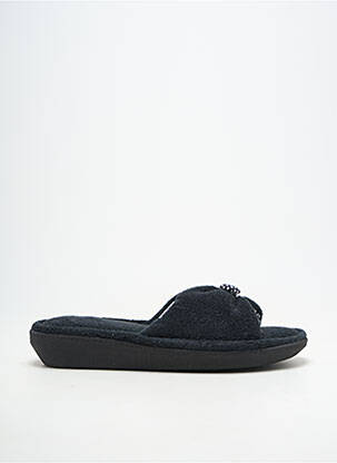 Papuci/pantofi de casă toc plat până la 3 cm negru ISOTONER femeie