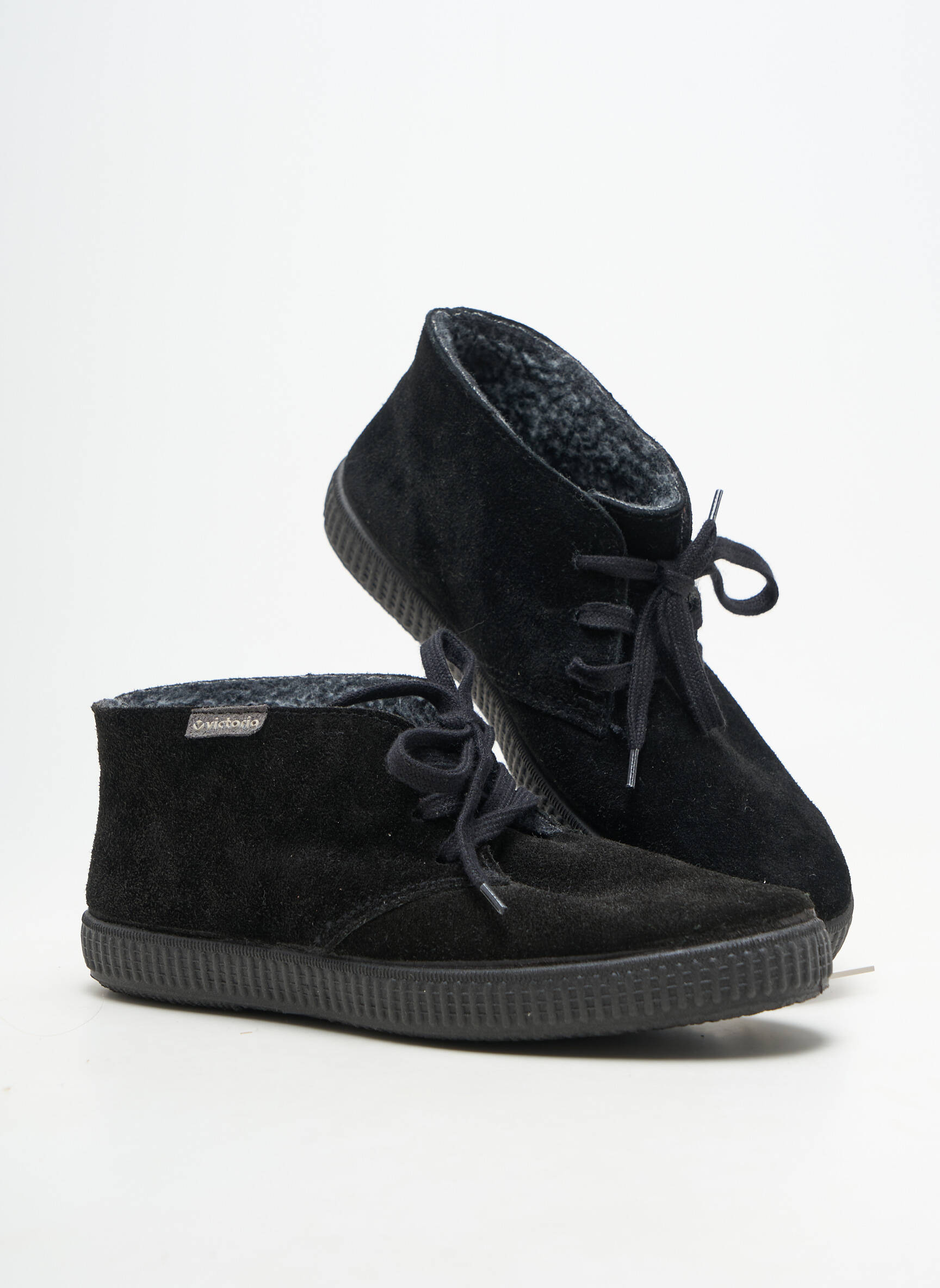 Adidași umplută vârf rotund negru VICTORIA unisex