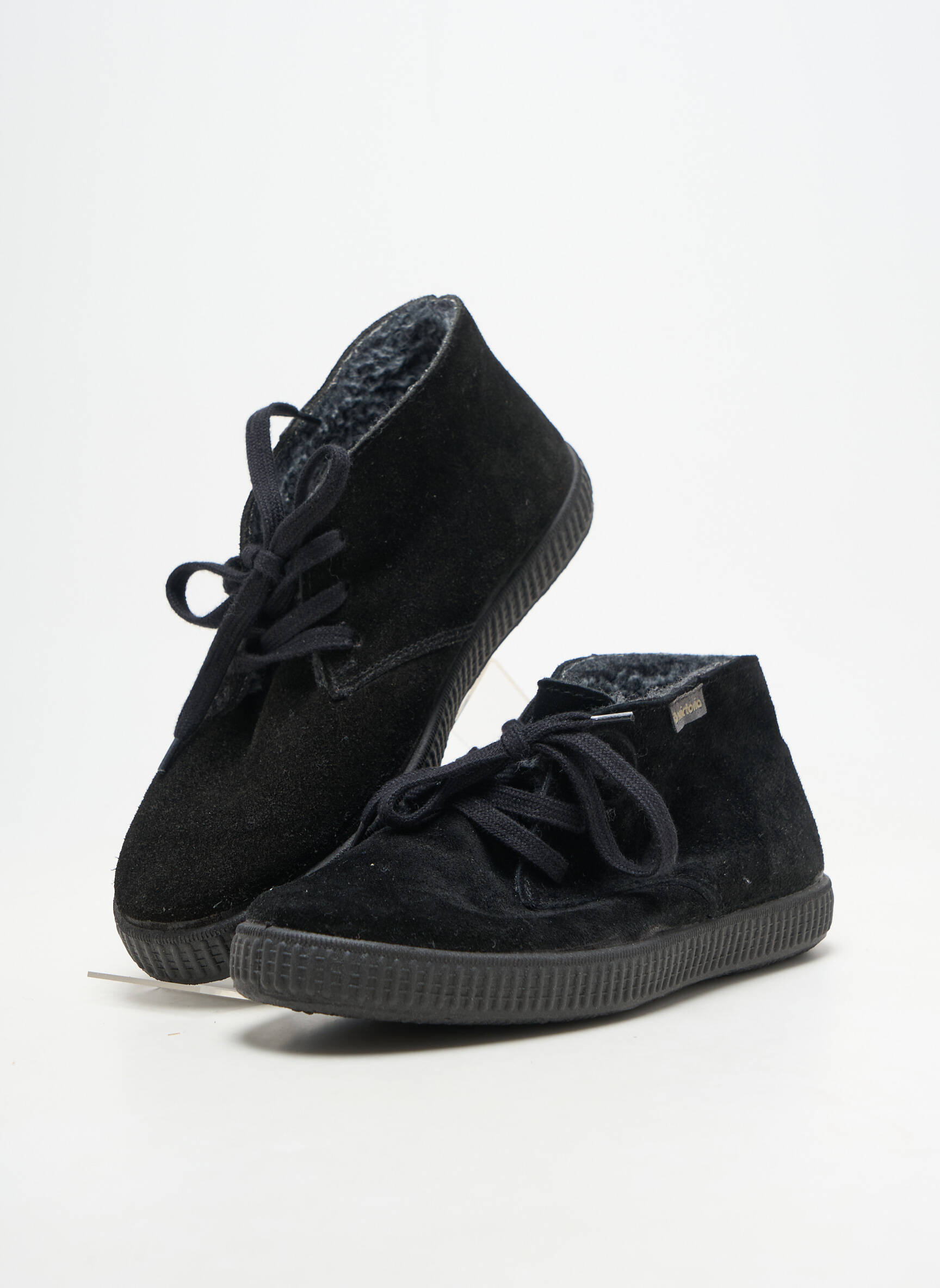 Adidași umplută vârf rotund negru VICTORIA unisex