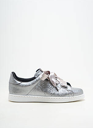 Adidași material neted toc plat până la 3 cm gri VICTORIA femeie