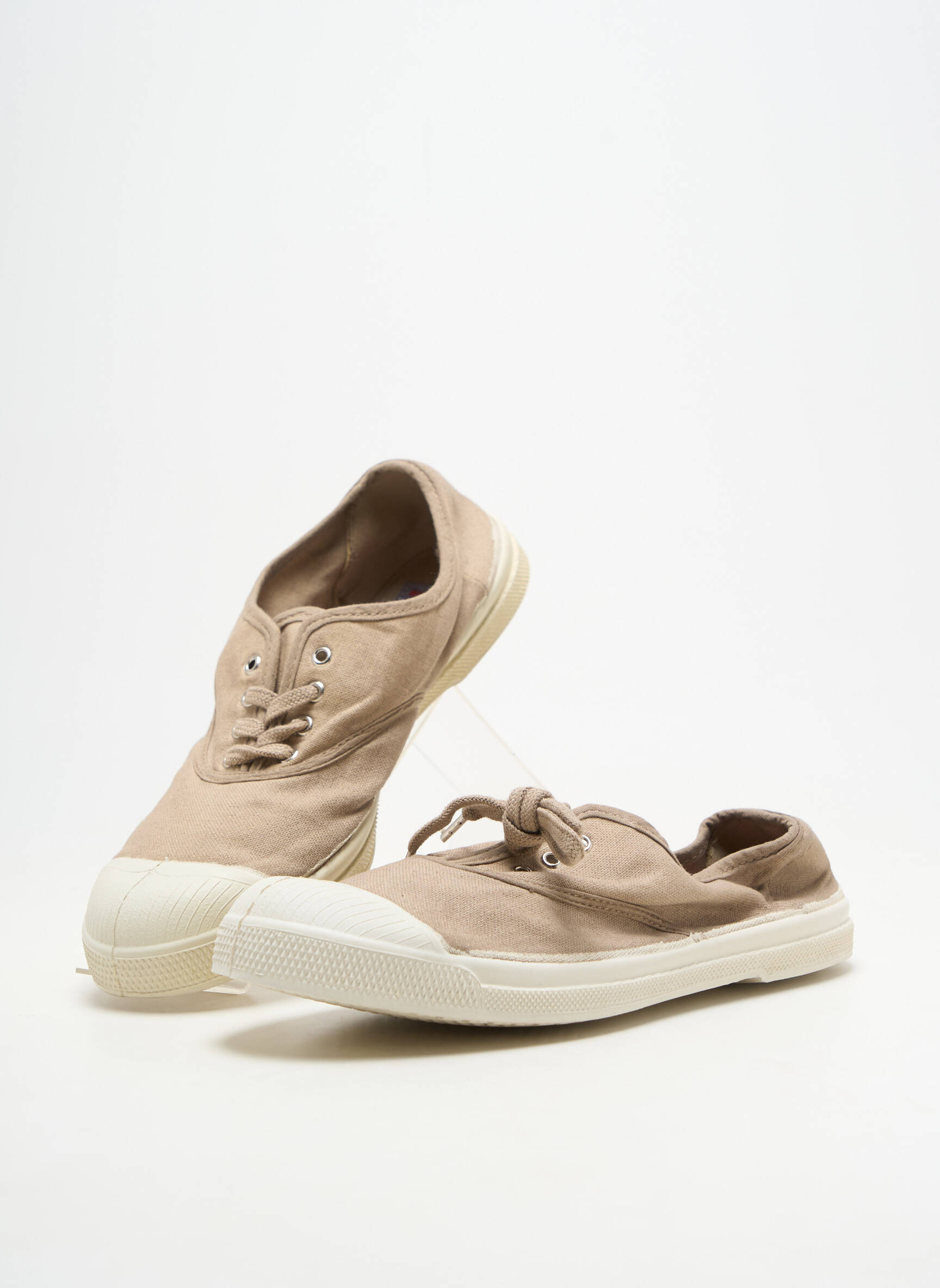Slip-on-uri închidere cu șireturi toc plat până la 3 cm maro BENSIMON femeie