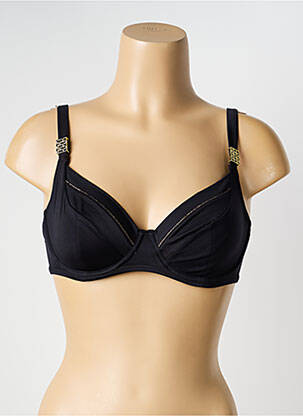 Sutien de costum de baie elasticitate sutien balconet cu decolteu înalt negru SANS COMPLEXE femeie
