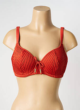 Sutien de costum de baie elasticitate top triunghiuri portocaliu SANS COMPLEXE femeie