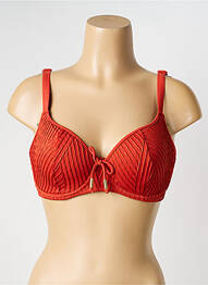 Sutien de costum de baie elasticitate top triunghiuri portocaliu SANS COMPLEXE femeie