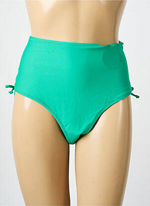 Chiloți de baie efect material satinat chiloți verde ESCORT femeie