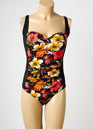Costum de baie dintr-o singură piesă efect material satinat top sutien modelat negru SANS COMPLEXE femeie
