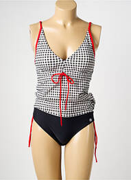 Tankini efect material satinat negru PLATJA femeie