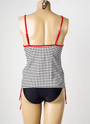 Tankini efect material satinat negru PLATJA femeie