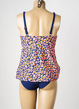 Tankini efect material satinat albastru SUN PROJECT femeie
