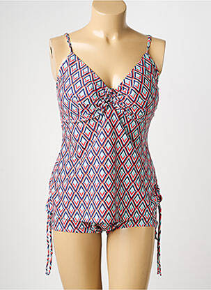 Tankini efect material satinat albastru SUN PROJECT femeie
