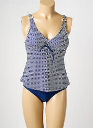 Tankini efect material satinat albastru SUN PROJECT femeie