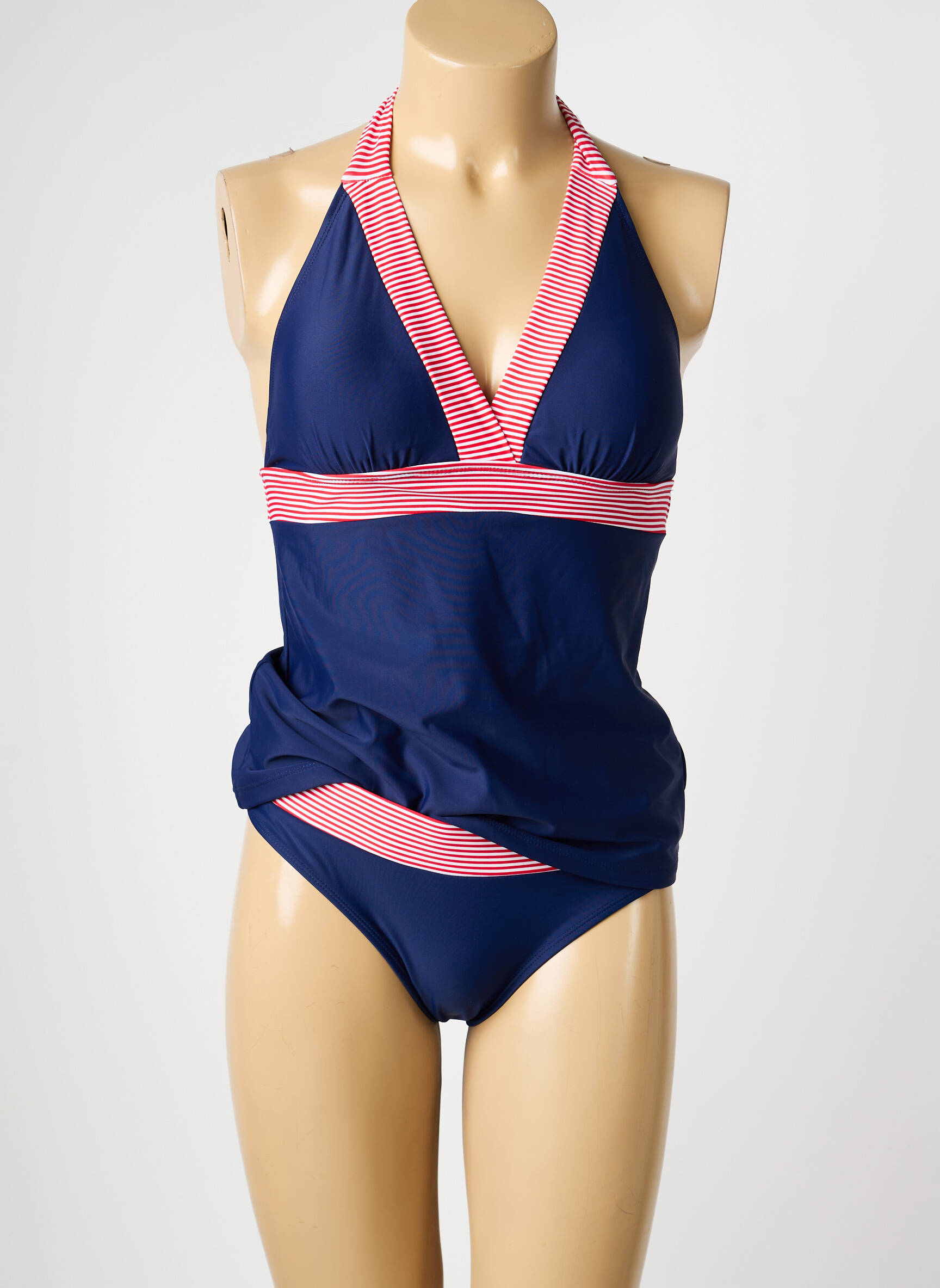 Tankini bretele elastice albastru SASSA femeie