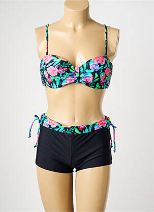 Costum de baie din două piese top sutien modelat top sutien modelat negru SUN PROJECT femeie
