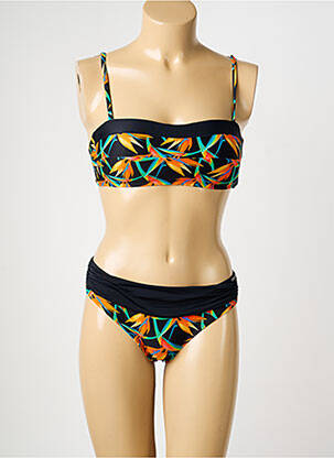 Costum de baie din două piese top bentiță top bentiță negru SUN PROJECT femeie