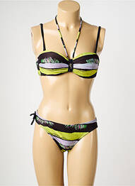 Costum de baie din două piese top sutien modelat top sutien modelat negru MISS CARAÏBES femeie
