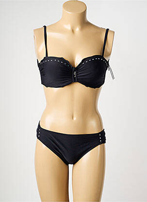 Costum de baie din două piese top sutien modelat top sutien modelat negru MISS CARAÏBES femeie
