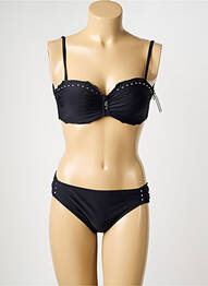 Costum de baie din două piese top sutien modelat top sutien modelat negru MISS CARAÏBES femeie