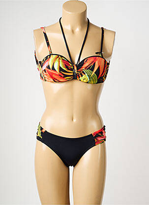 Costum de baie din două piese top sutien modelat top sutien modelat negru MISS CARAÏBES femeie