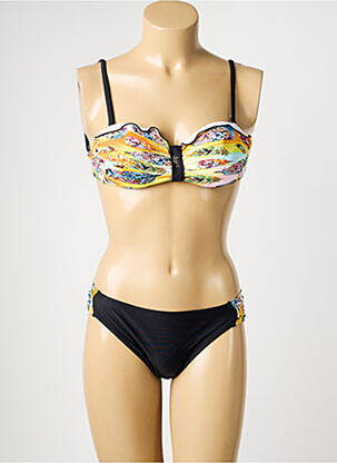 Costum de baie din două piese top sutien modelat top sutien modelat negru MISS CARAÏBES femeie