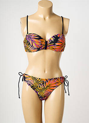 Costum de baie din două piese top sutien modelat top sutien modelat negru SUN PROJECT femeie